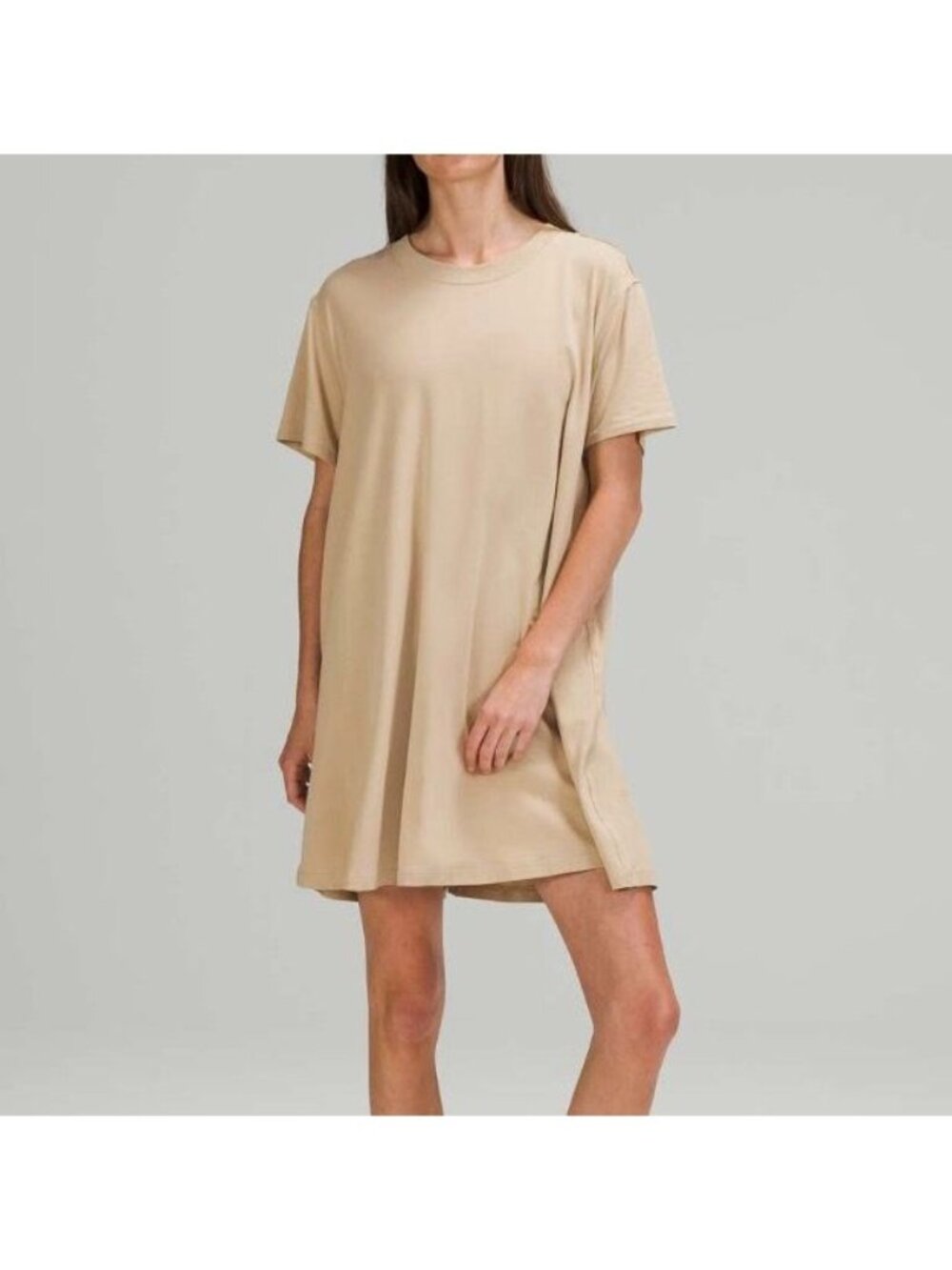 NWT Lululemon All Yours Tee Dress 2 Trench Beige T-Shirt Dress Cotton NEW